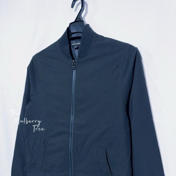 Banana Republic Men’s Bomber Jacket Black Water Repellent Size S Style 1717067 - Picture 2 of 14